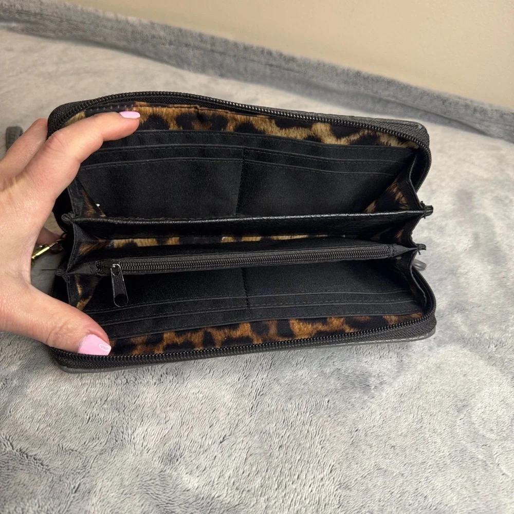Jessica Simpson Color-Block Zip Around Wristlet Wallet